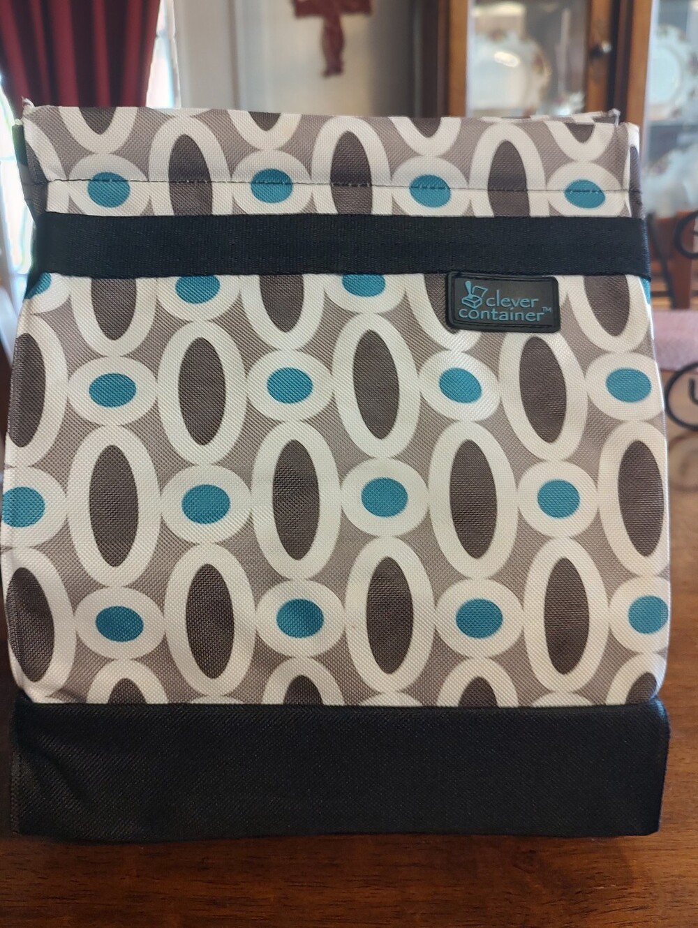 Backseat Organizer Bag - Teal, Brown & Cream